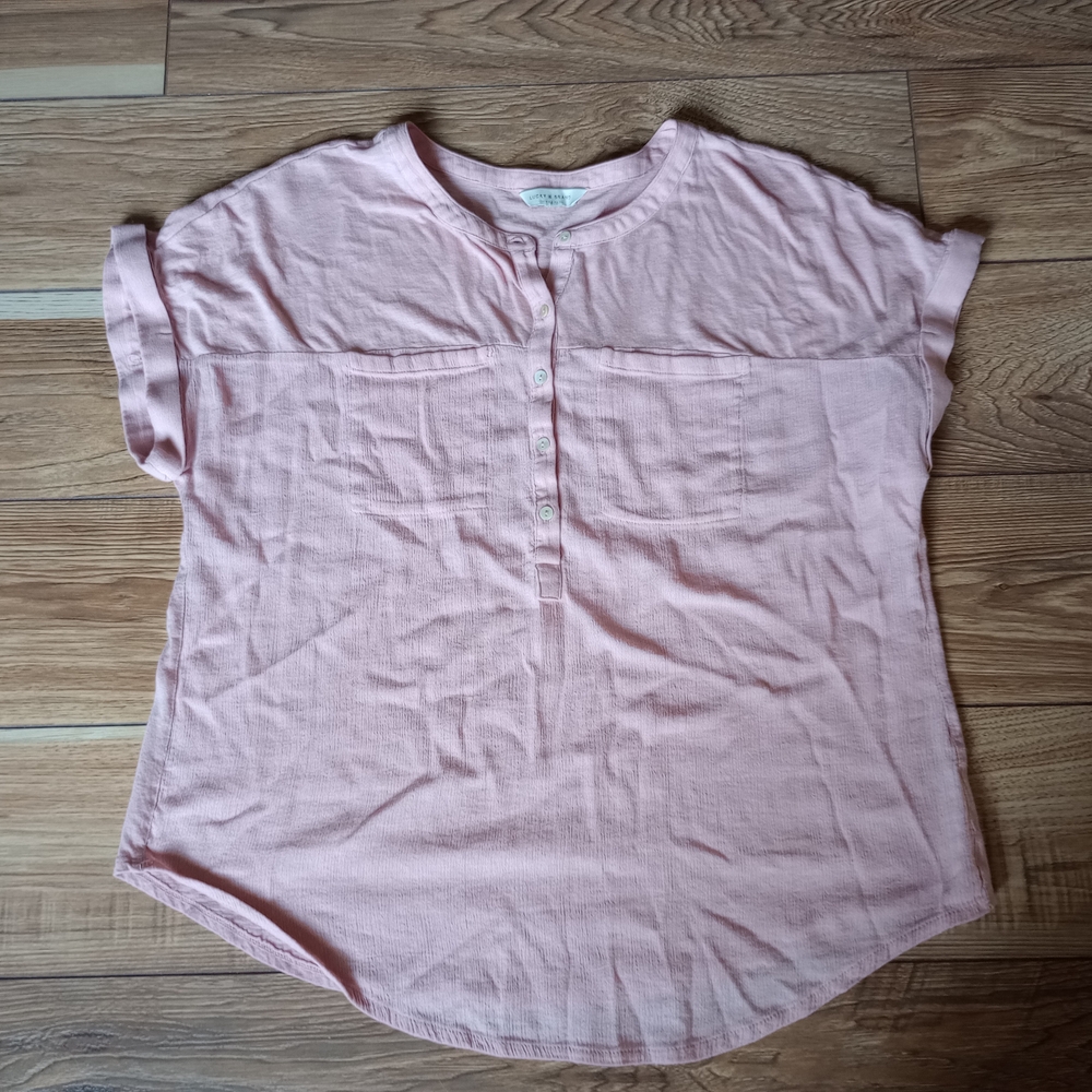 Lucky Brand Pink Button-Up Women's Top